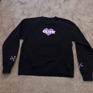 Black and Purple Graphic Sweatshirt